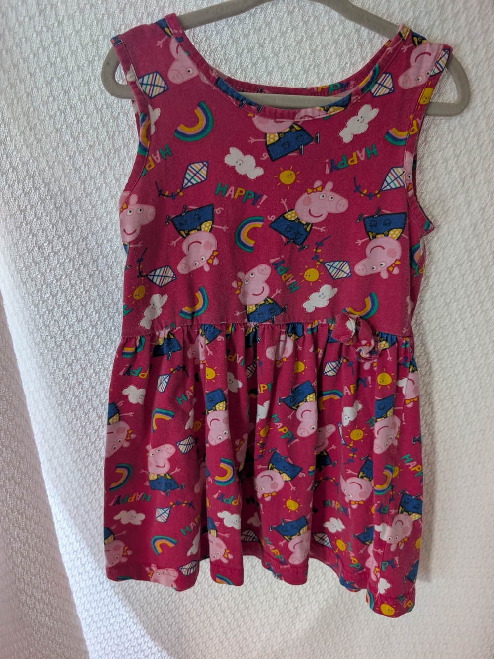 Peppa Pig 3T Bright Pink Sleeveless Dress